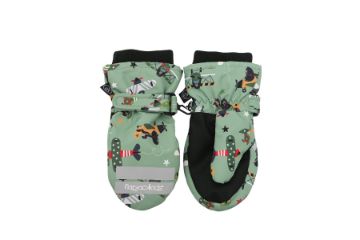 Picture of FlapJackKids Kids Water Repellent Ski Mittens - Black Bear