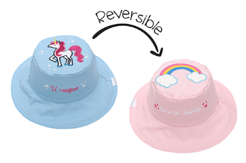 Picture of FlapJackKids Reversible Baby & Kids Sun Hat - Rainbow & Unicorn