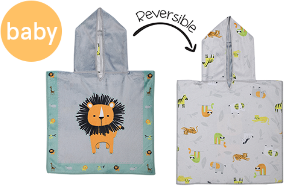 Picture of FlapJackKids Reversible Baby Cover Up - Lion | Zoo