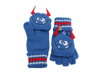 Picture of Kids Knitted Fingerless Gloves with Mitten Flaps - Monster