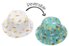 Picture of Reversible Baby & Kids Patterned Sun Hat - Grey Zoo