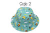 Picture of Reversible Baby & Kids Patterned Sun Hat - Grey Zoo