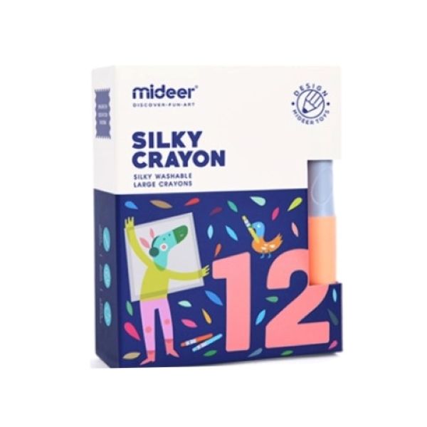 Mideer Silky Crayons for Toddlers - 12 Colors