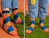 Picture of Mini Me Matching Socks -Parent-Child Socks- Dino