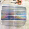 Picture of Name Sticker - Glitter silver L